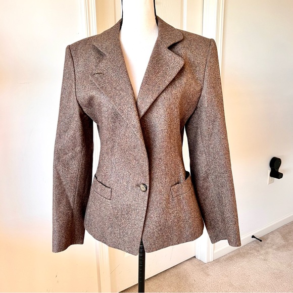 LINDA ALLARD for Ellen Tracy 100% Wool Single Button Blazer—SZ. 4 - Picture 1 of 16